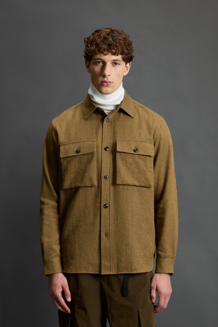 Overshirt aus einer Mischung aus Leinen, italienischer Schurwolle und Kaschmirwolle by Todd Snyder Beige photo 1 | Woolrich