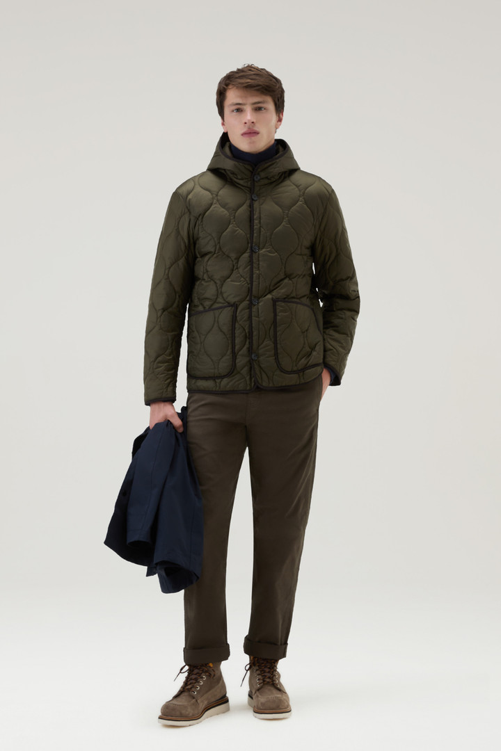 3-in-1 Padded Jacket in Stretch Nylon with Detachable Quilted Jacket Blue photo 2 | Woolrich