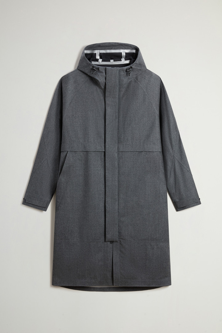 Mantel van Italiaanse scheerwol met capuchon by Todd Snyder Grijs photo 5 | Woolrich
