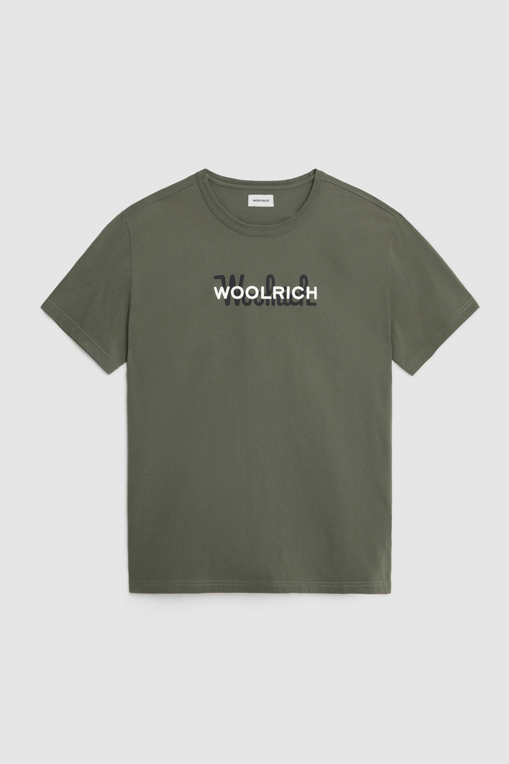 Katoenen T-shirt met macro logo
