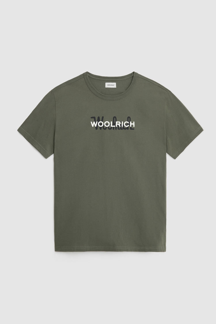 Katoenen T-shirt met macro logo