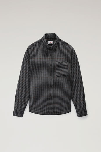 Wool Blend Trout Run Plaid Flannel Shirt Gray | Woolrich