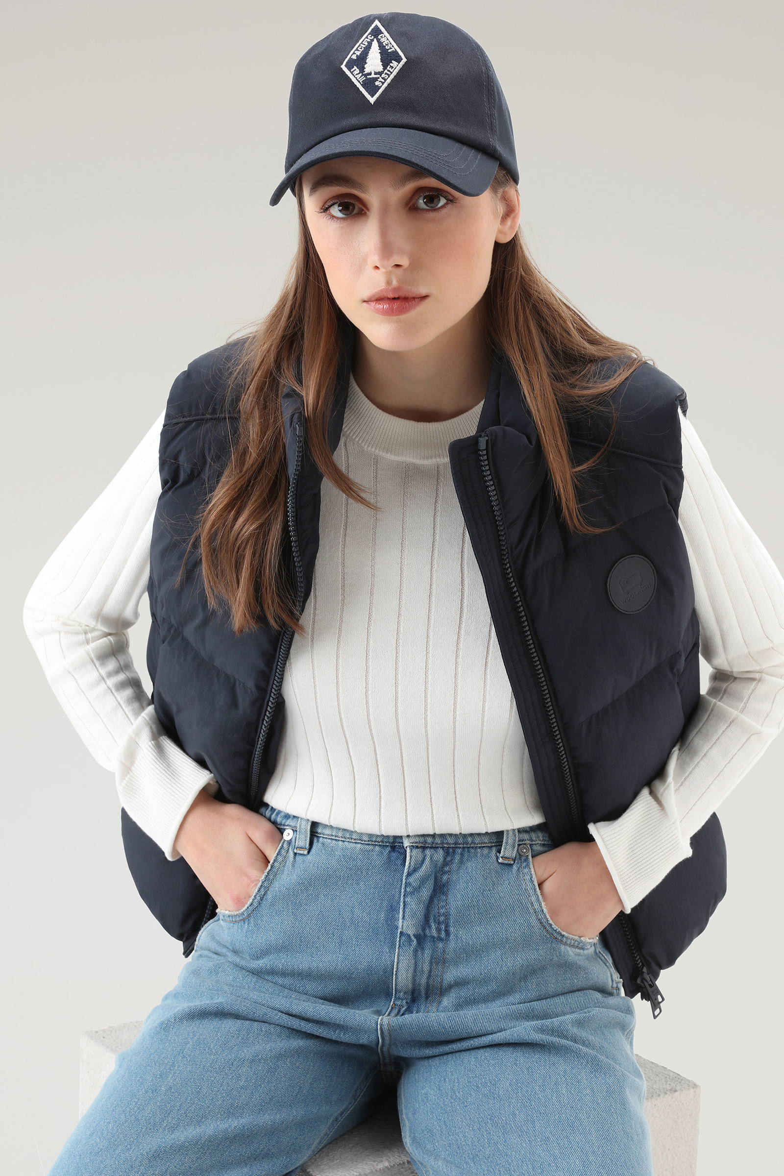 Veste sans manches matelassée en nylon Eco Taslan bleu photo 4 | Woolrich