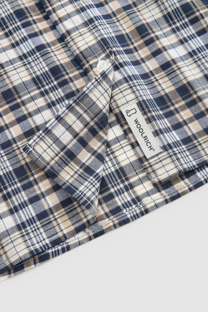 Cotton Shirt with Capped Sleeves Blue photo 7 | Woolrich