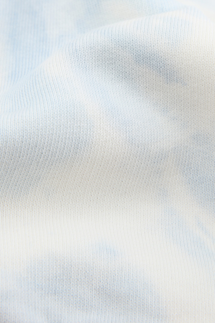 Girl's Tie-Dye Crewneck Sweatshirt with Printed Logo Blue photo 5 | Woolrich
