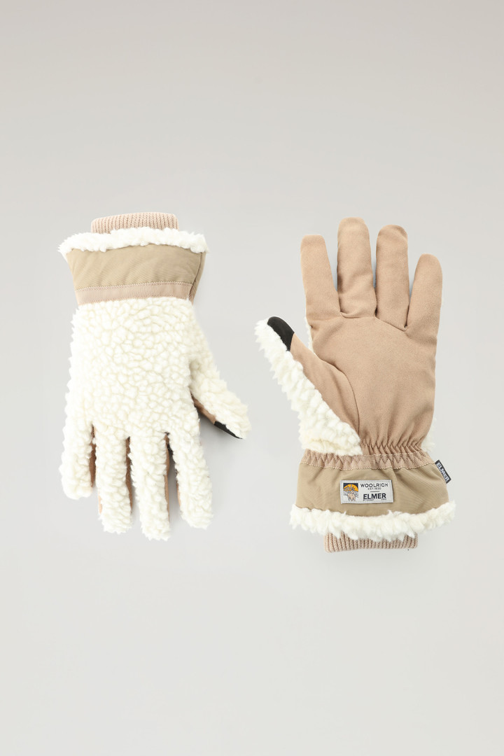 Men's Gloves in Sherpa - Elmer / Woolrich White | Woolrich USA