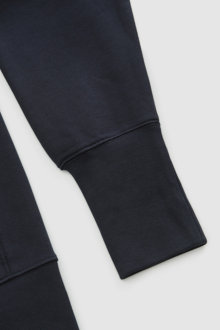 Sudadera de cuello redondo con logotipo frontal bordado azul photo 7 | Woolrich