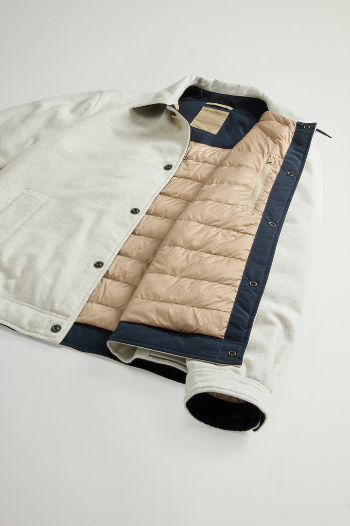 Keating Overshirt in Recycled Italian Wool Blend Beige photo 8 | Woolrich