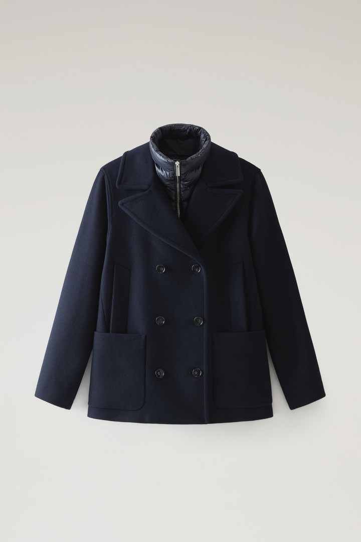 2-in-1 Sideline Coat in Manteco Recycled Wool Blend Blue photo 1 | Woolrich