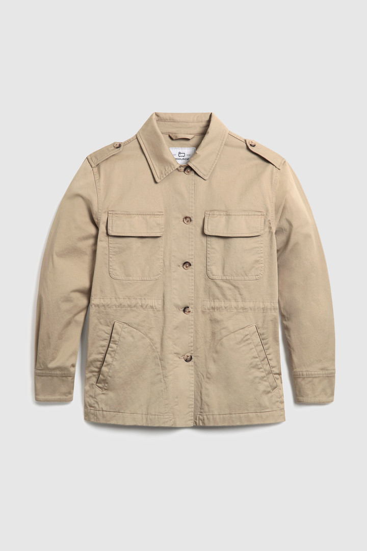 Overshirt aus Stretch-Baumwolle Beige photo 4 | Woolrich