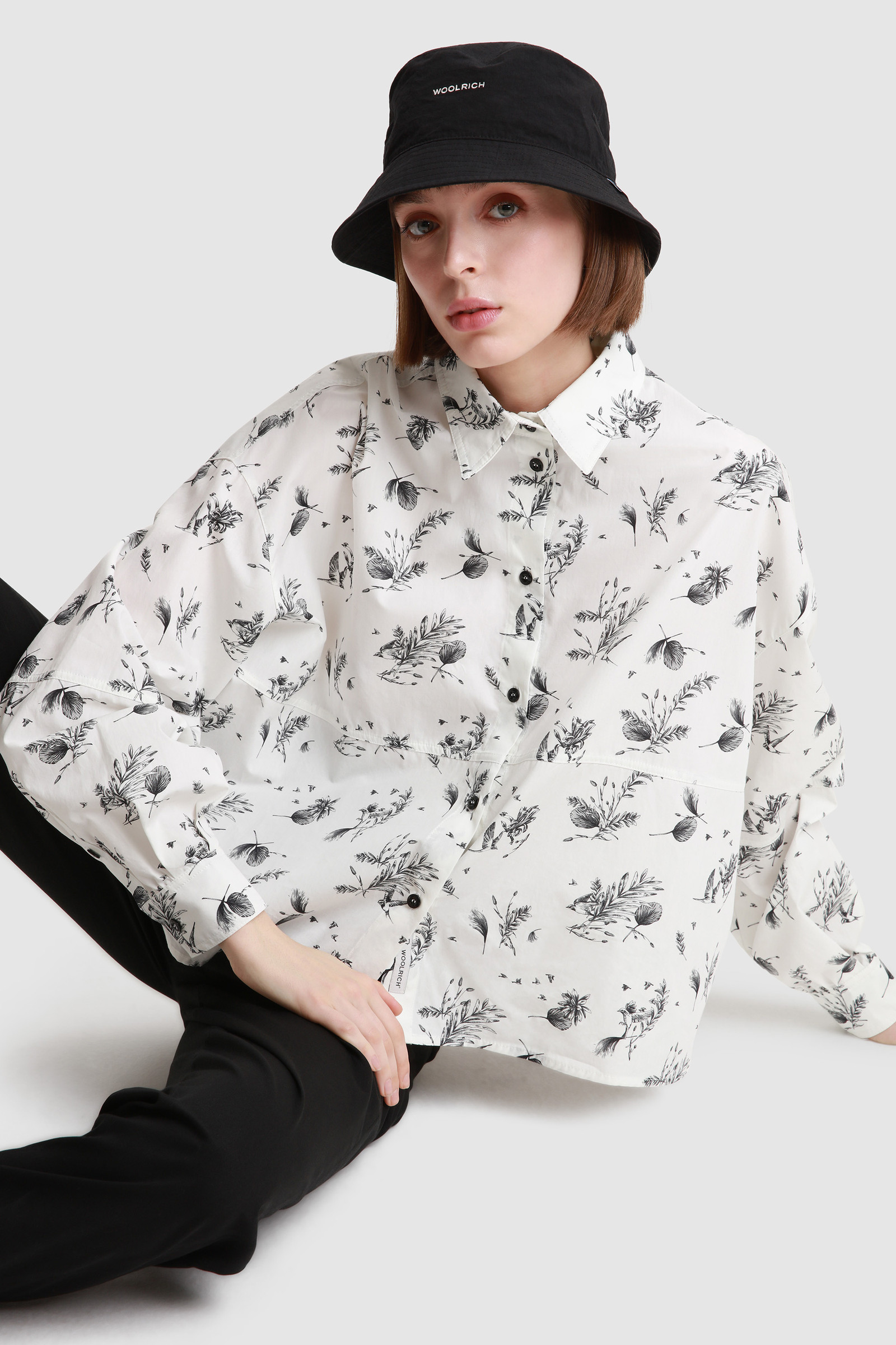 Camisa Wilderness de popelina de algodón blanco photo 2 | Woolrich