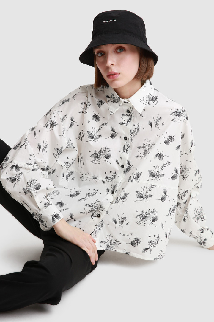 Camisa Wilderness de popelina de algodón blanco photo 2 | Woolrich