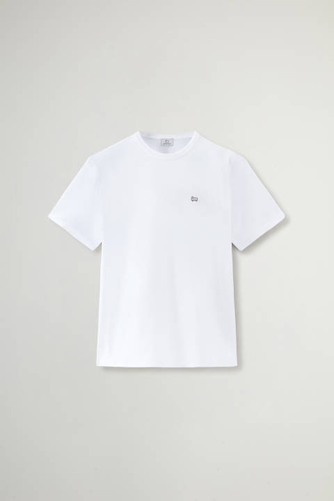 T-shirt Sheep en pur coton avec écusson Blanc photo 2 | Woolrich