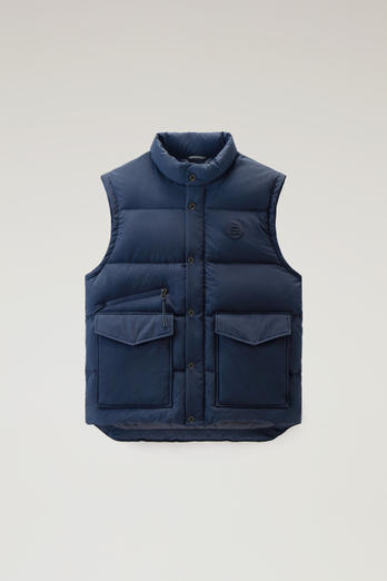 Aleutian Padded Vest in Taslan Nylon Blue | Woolrich