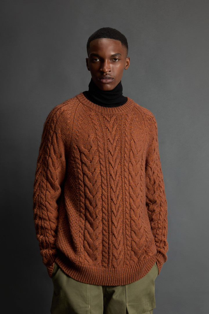 Pullover mit Rundhalsausschnitt aus Baumwoll-Woll-Mischung by Todd Snyder Braun photo 2 | Woolrich