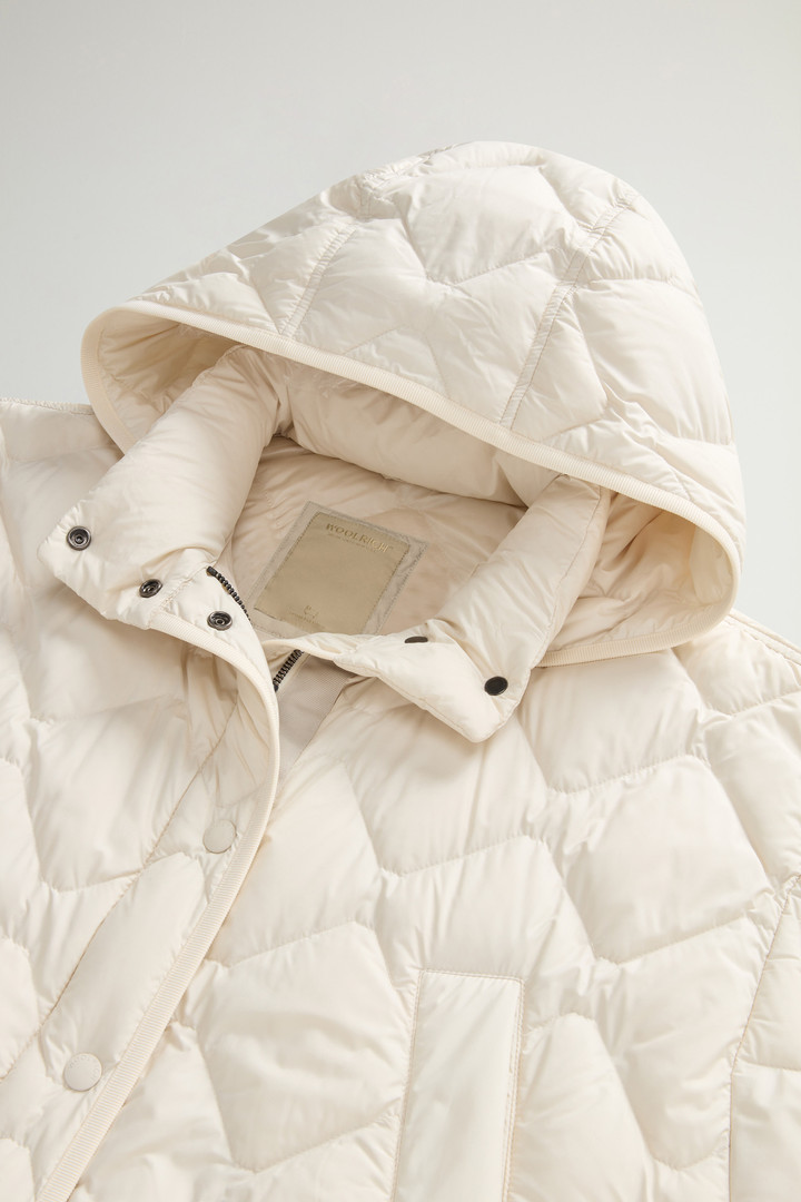 Veste façon cape Heritage en microfibre à capuche amovible Blanc photo 6 | Woolrich