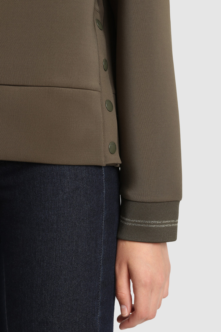 Sweatshirt aus Stretch mit seitlicher Öffnung