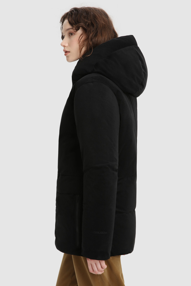 Corduroy puffy down Parka