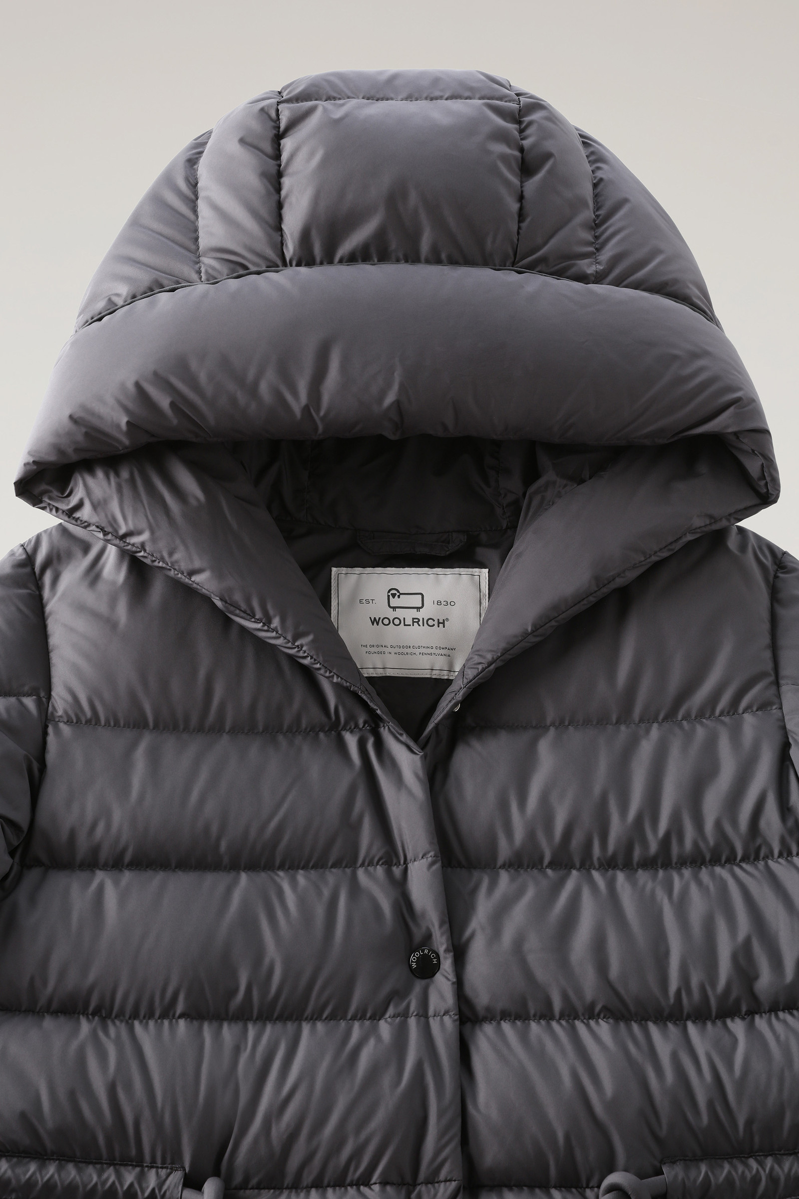 Ellis Long Microfiber Down Jacket Black photo 6 | Woolrich