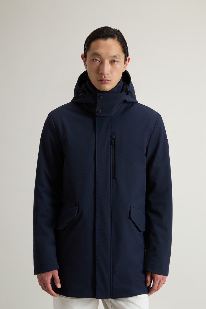 Barrow Mac Mantel aus Tech Softshell Blau photo 1 | Woolrich