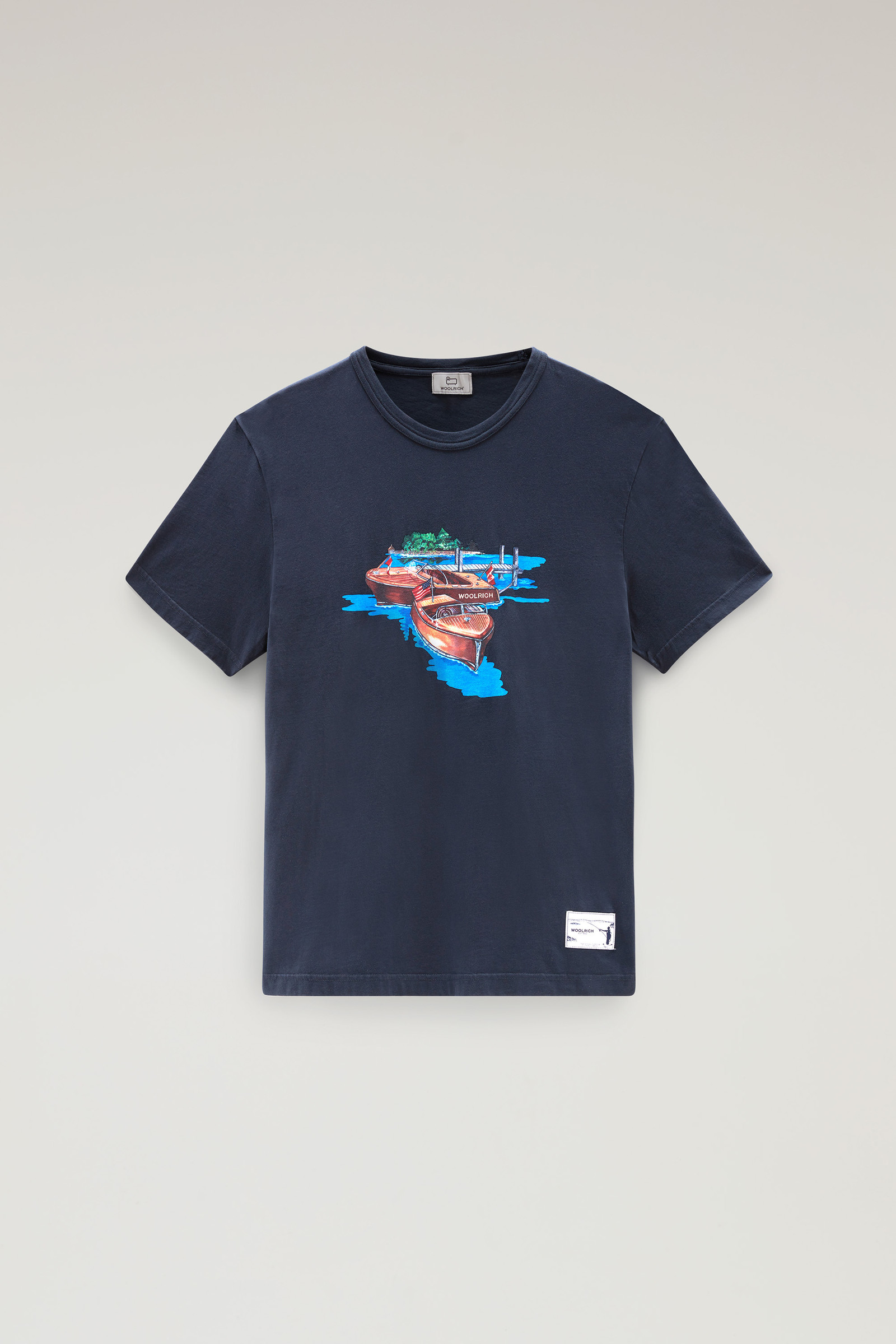 T-shirt Zavikon in puro cotone blu photo 5 | Woolrich