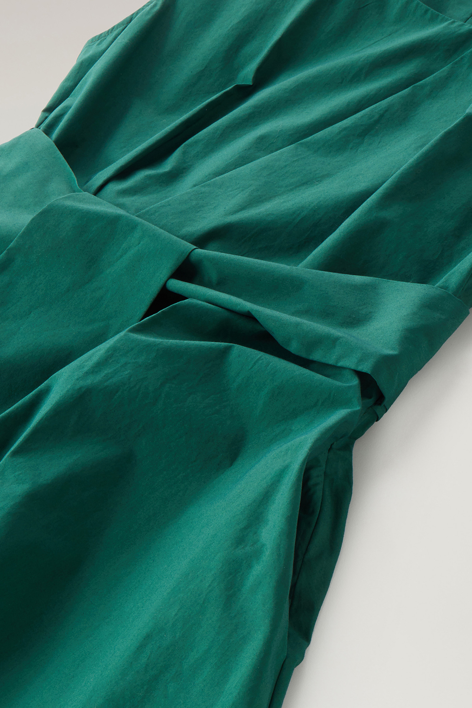 Vestido midi de popelina de puro algodón verde photo 7 | Woolrich