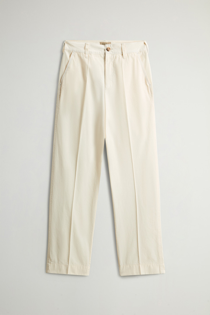 Pantalones chinos de puro algodón teñidos en prenda Blanco photo 1 | Woolrich