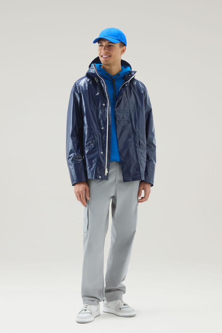 Resine Jacket in Ripstop Fabric with Hood Blue photo 2 | Woolrich