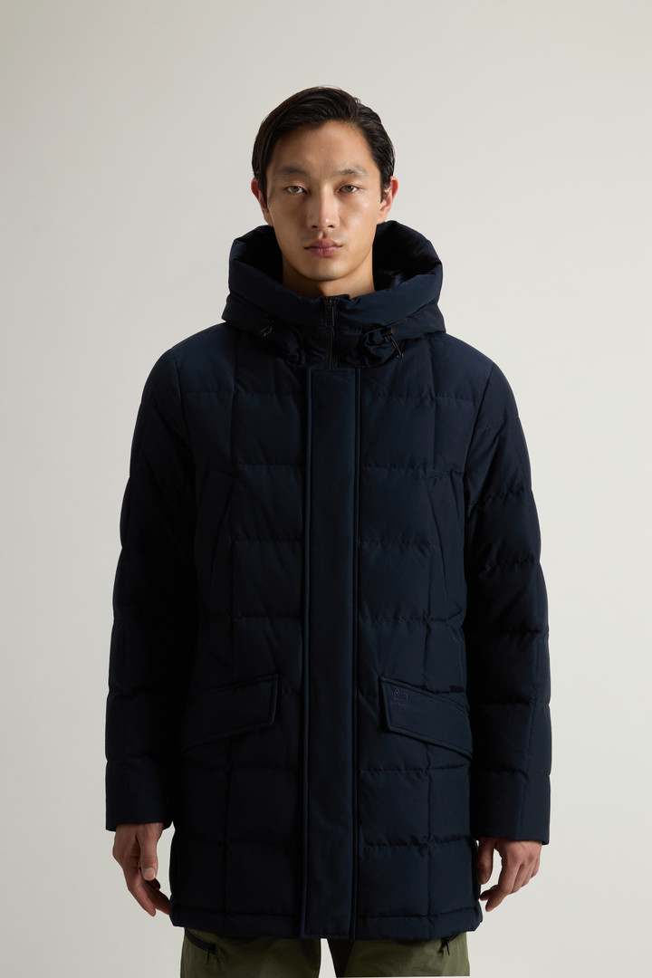 Blizzard Parka in Ramar Cloth with Square Quilting Blue photo 1 | Woolrich