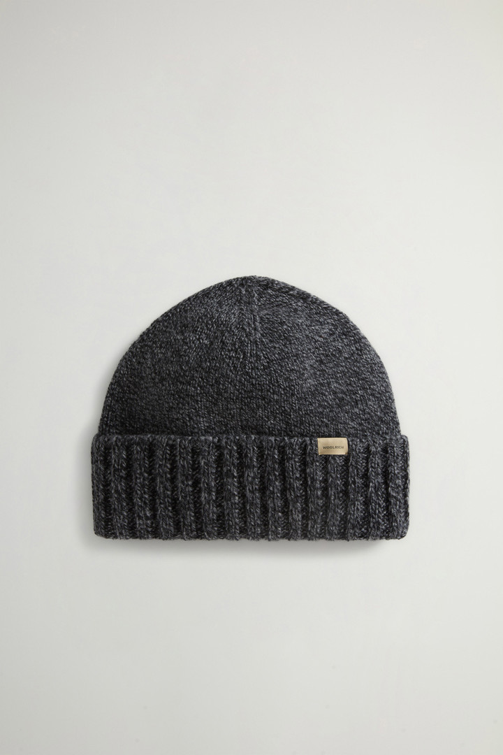 Pure Wool Mouliné Beanie Black photo 1 | Woolrich
