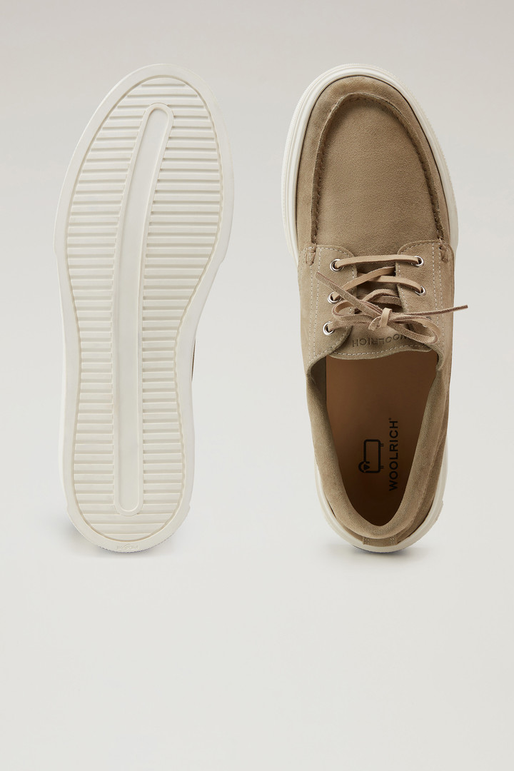 Boat Shoes in Suede Leather Beige photo 4 | Woolrich