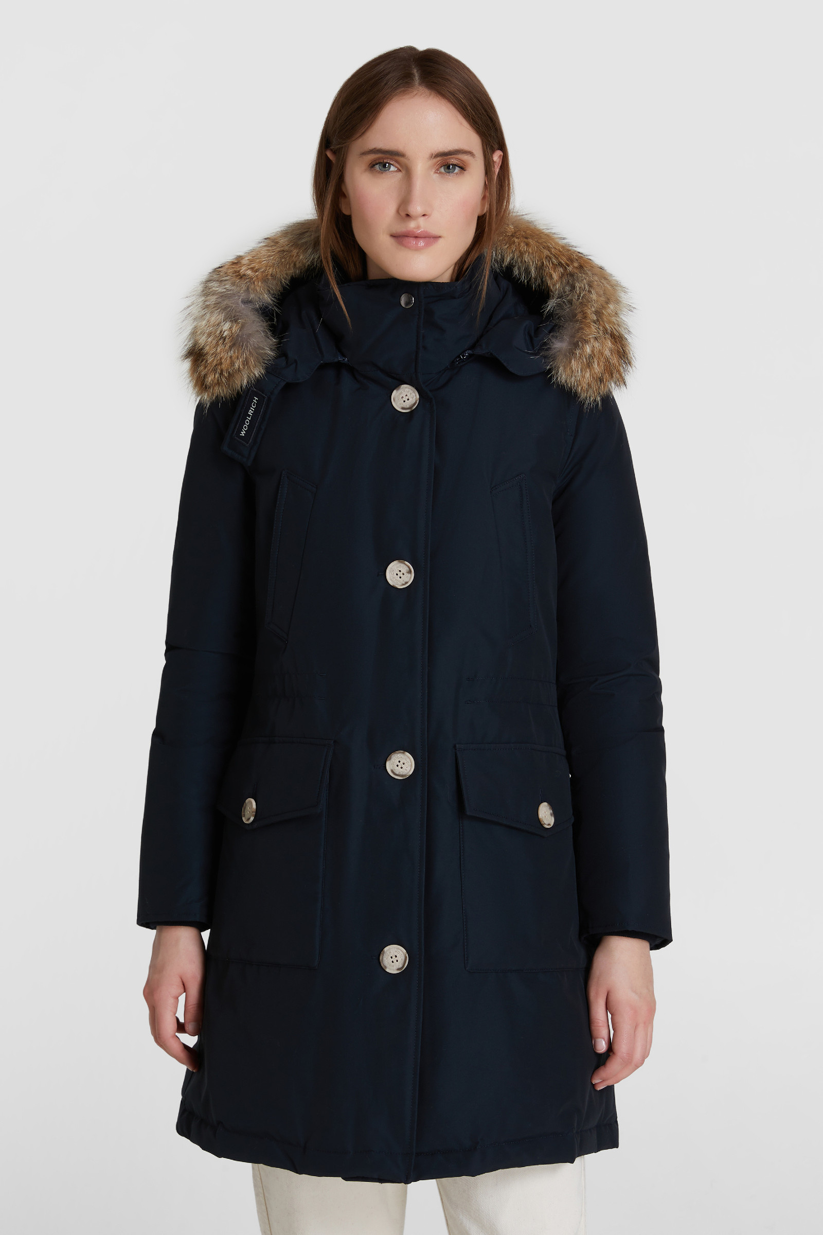 Parka Arctic longue en fourrure de coyote