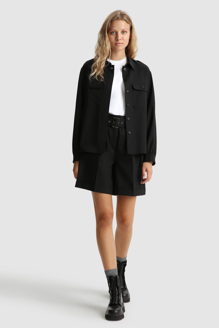 Merino koel wollen overshirt