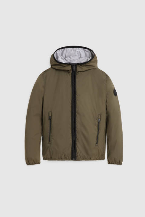 Boy's Ryker Jacket with Hood Green | Woolrich