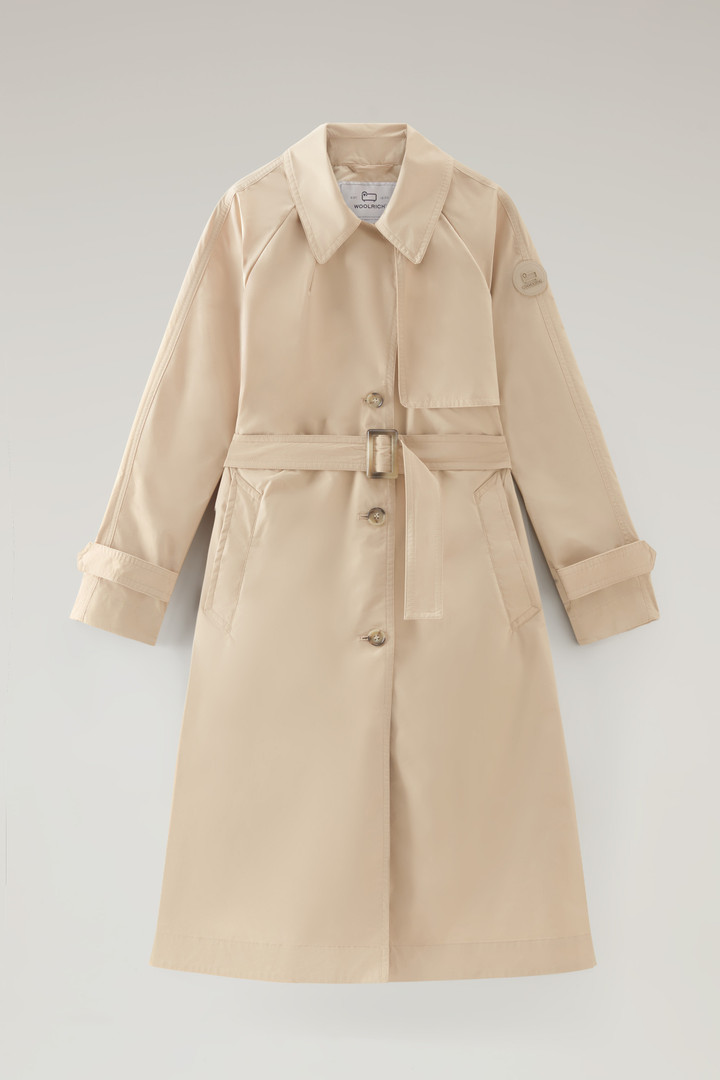 Trench Coat in Urban Touch Fabric with Belted Waist Beige photo 5 | Woolrich