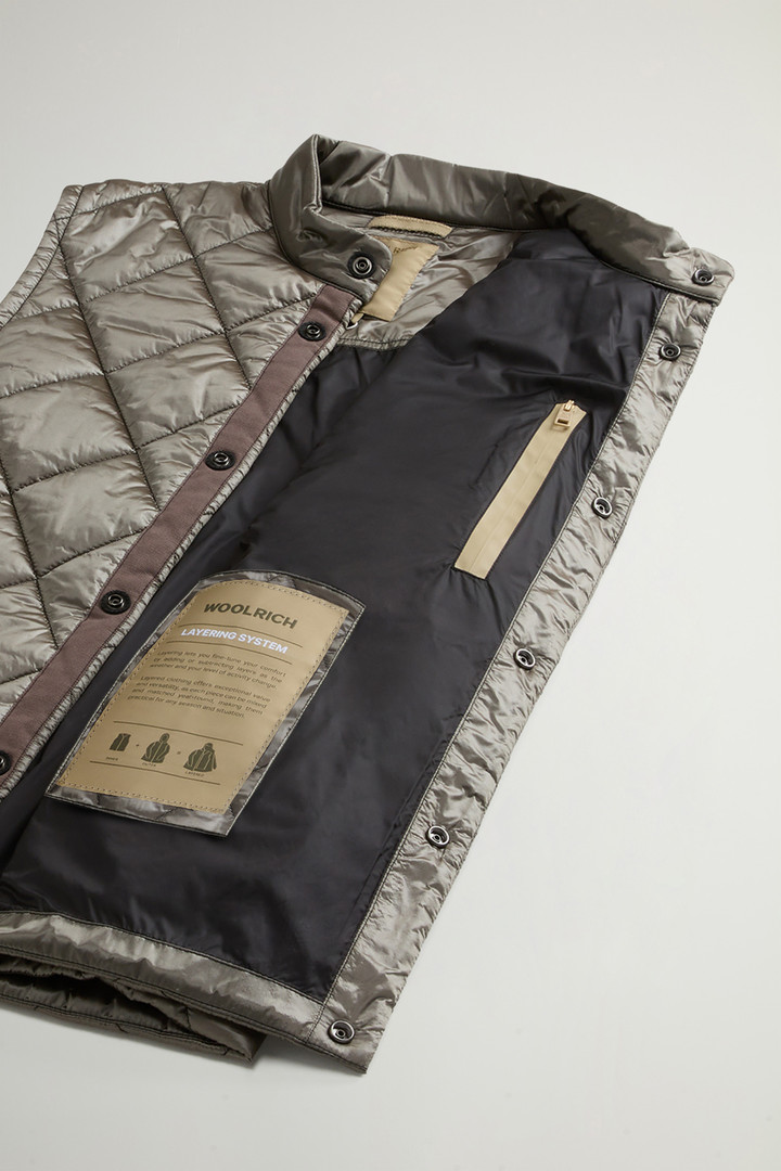 Yarn-Dyed Quilted Nylon Vest Gray photo 9 | Woolrich