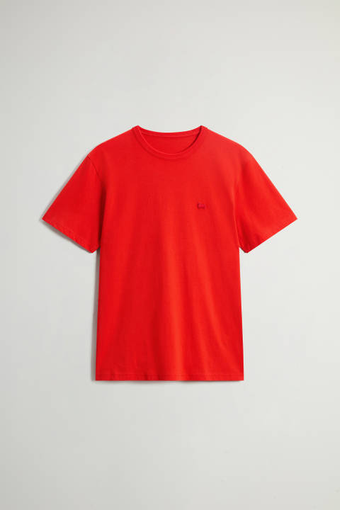 T-Shirt Sheep aus reiner Baumwolle mit Patch Rot photo 2 | Woolrich