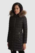 Ellis quilted long Jacket with removable fur