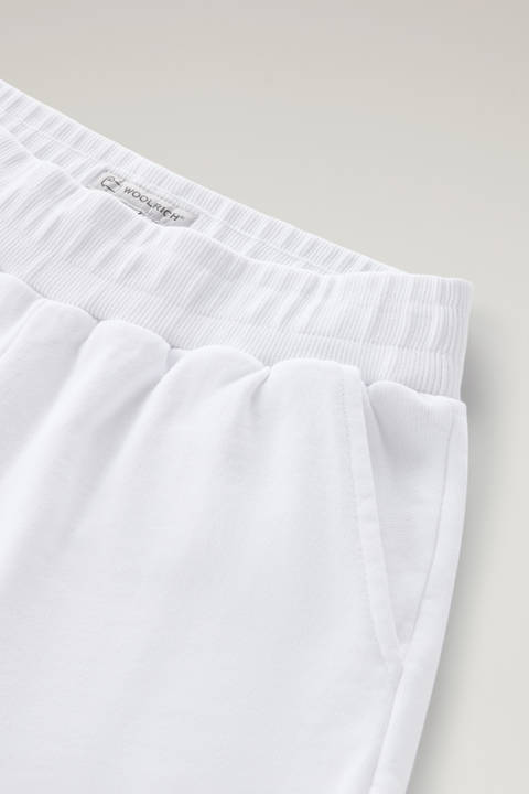 Girls' Pure Cotton Fleece Shorts White photo 2 | Woolrich