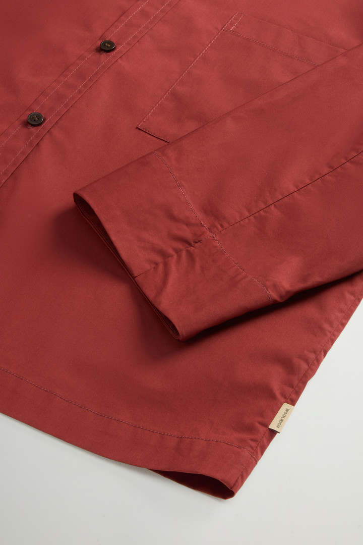 Shirt in Pure Cotton Poplin Red photo 7 | Woolrich