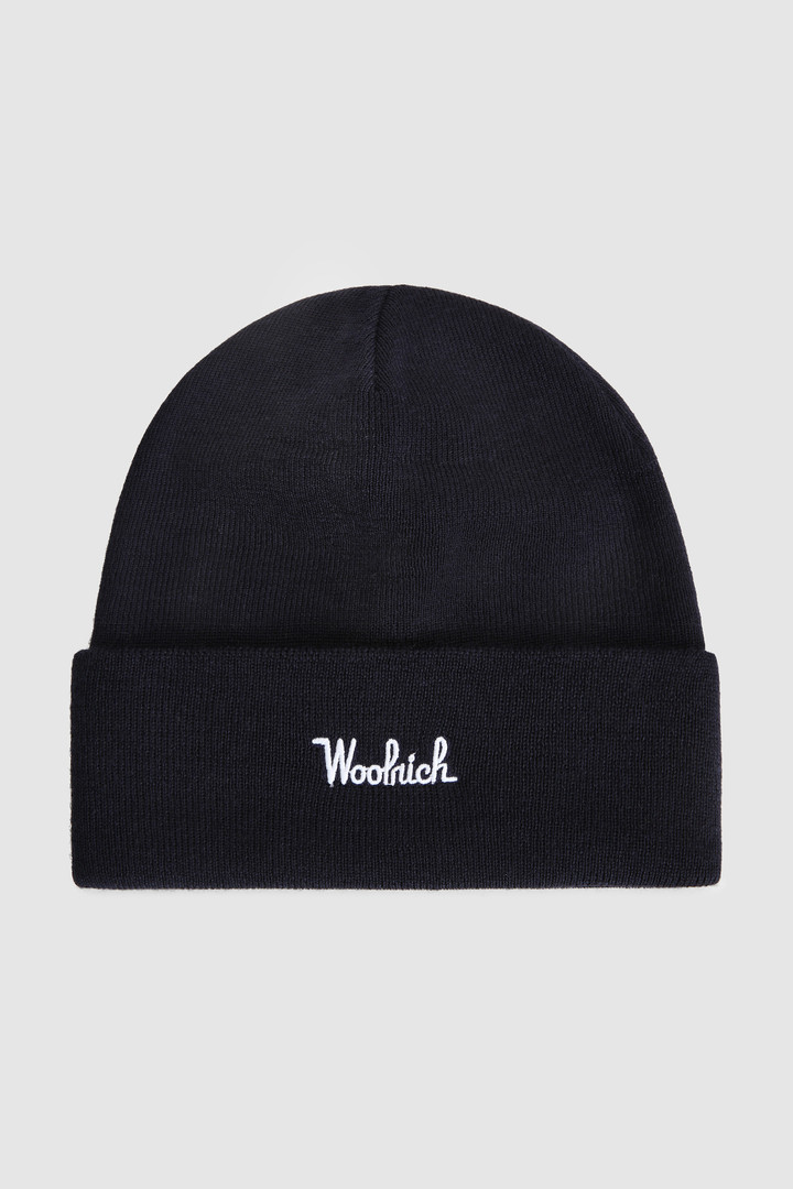 Bonnet en laine vierge avec logo