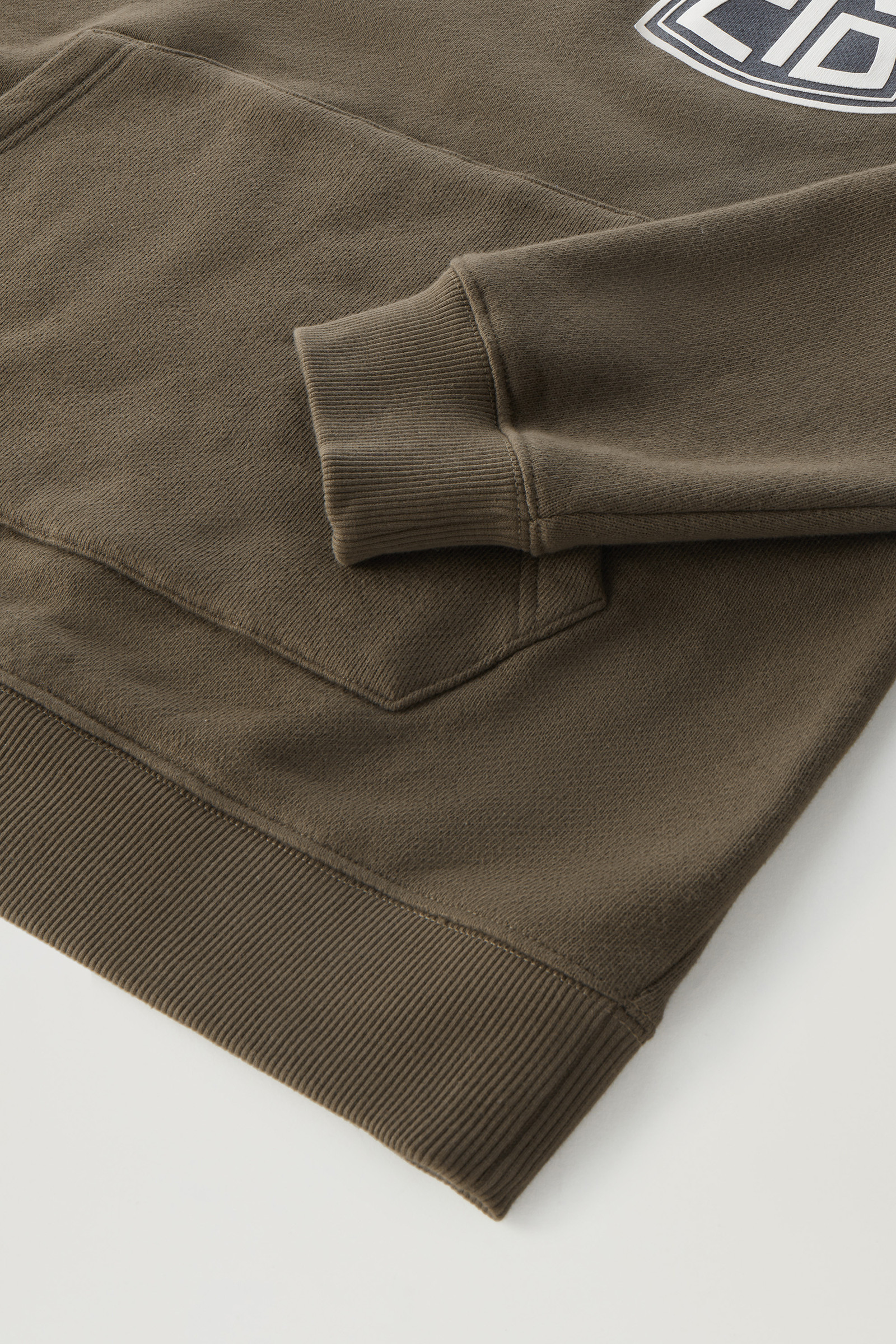 U.S. Trails Hoodie in Pure Cotton Green photo 7 | Woolrich