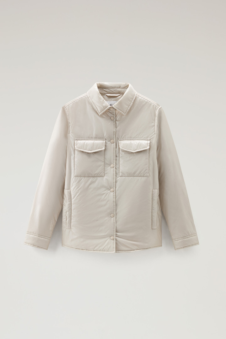 Padded Overshirt in Recycled Pertex Quantum Beige photo 5 | Woolrich