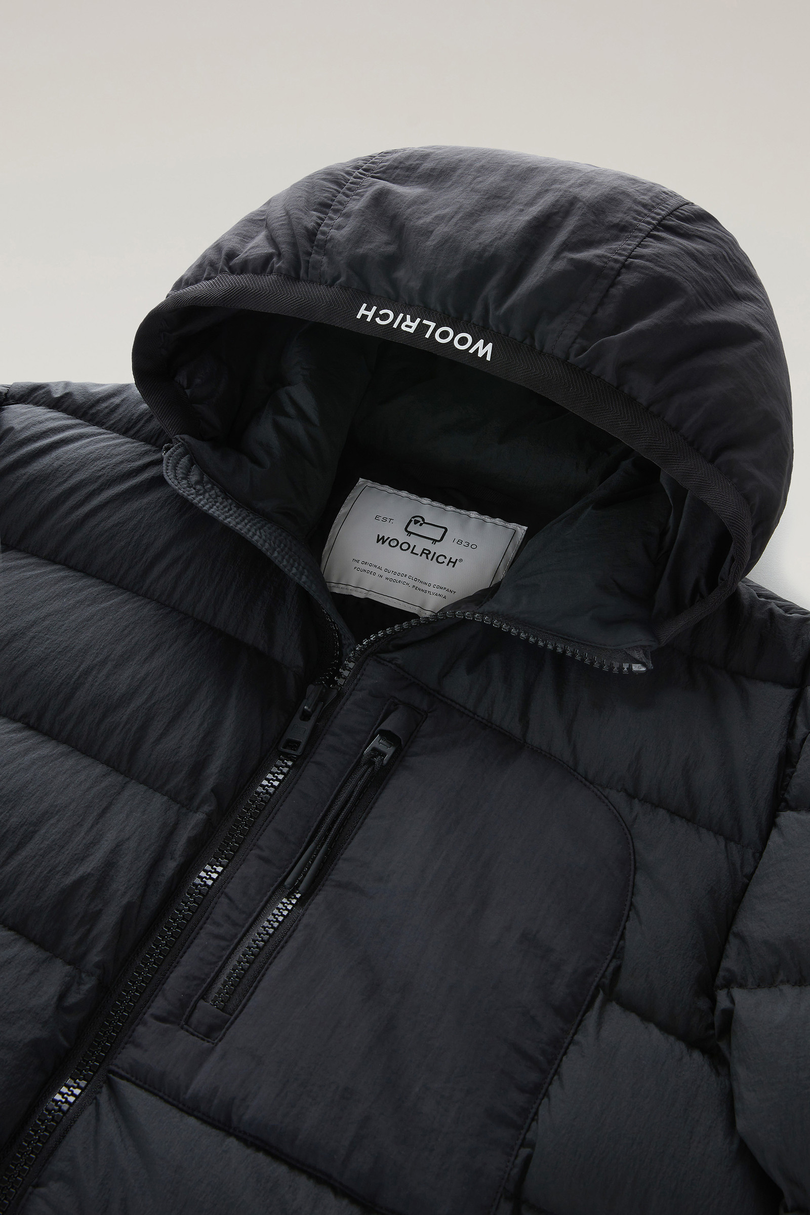 Lobster Down Jacket in Crinkle Nylon - Men - Black