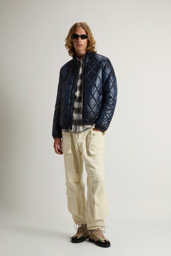Yarn-Dyed Quilted Nylon Jacket Blue | Woolrich