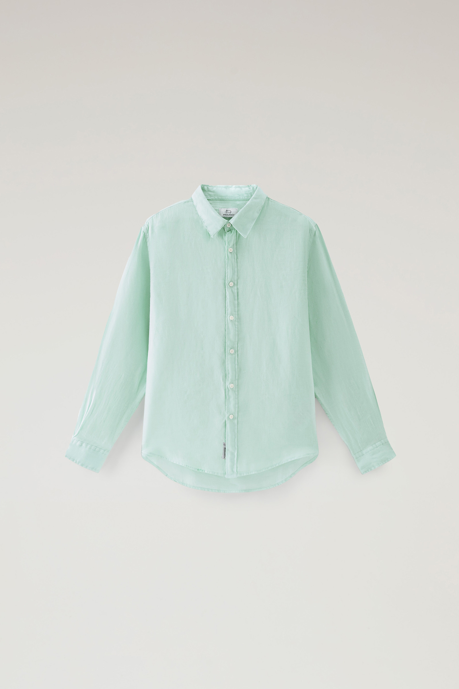 Stückgefärbtes Shirt aus reinem Leinen grün photo 5 | Woolrich