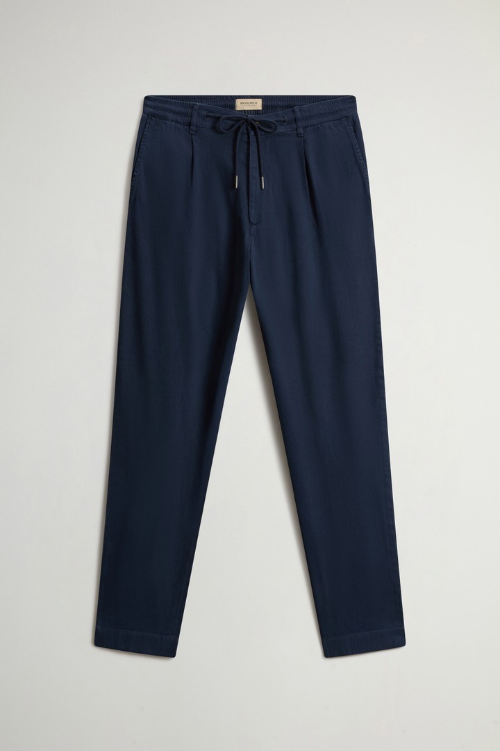 LINEN BLEND MILTON PANT GD Blau photo 1 | Woolrich