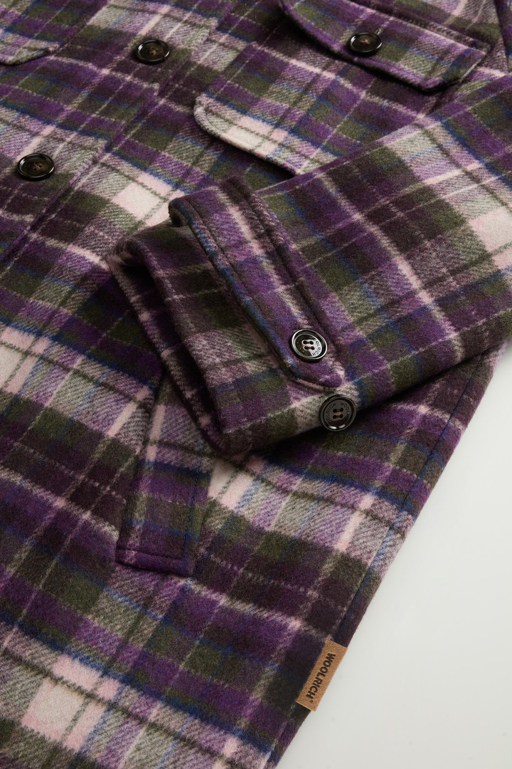 Chaqueta camisera de mezcla de lana italiana reciclada Manteco Morado photo 7 | Woolrich