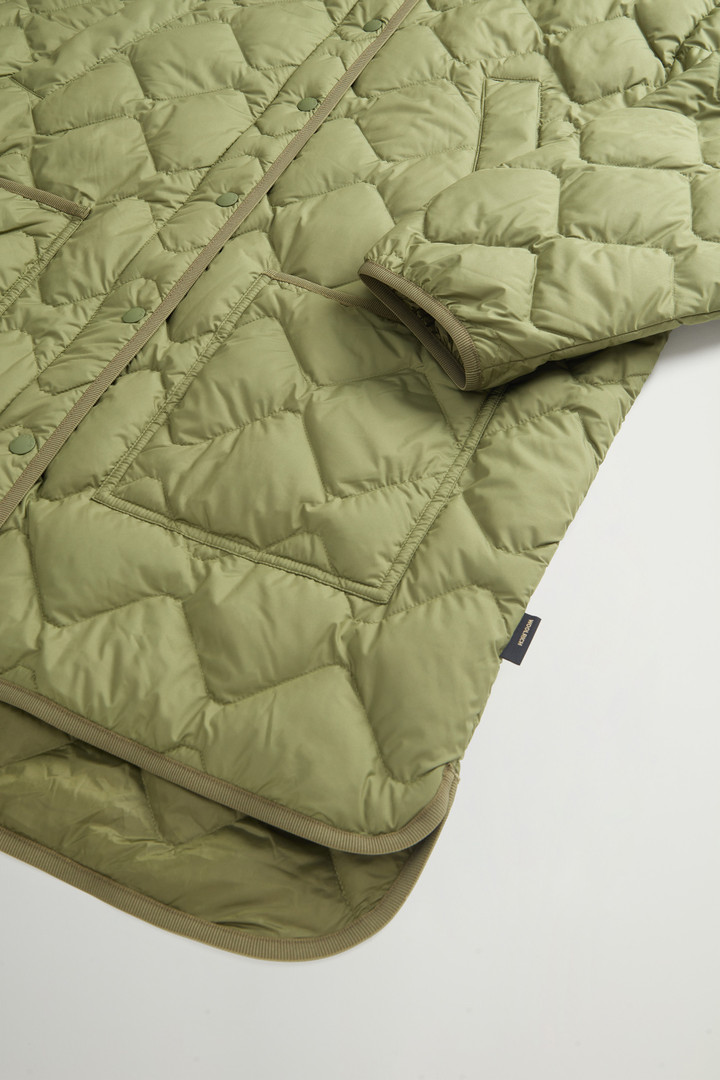 Veste façon cape Heritage en microfibre à capuche amovible Vert photo 9 | Woolrich