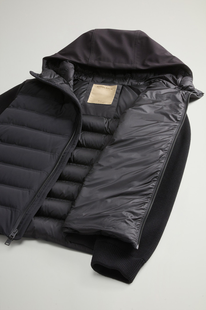 Bering Hybrid Jacket in Stretch Nylon with Matte Finish Black photo 10 | Woolrich